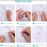 Reusable Self Adhesive Hooks for Wall Heavy Duty Strong Nail Free Hook (Pack of 10)