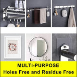 Reusable Self Adhesive Hooks for Wall Heavy Duty Strong Nail Free Hook (Pack of 10)