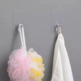Reusable Self Adhesive Hooks for Wall Heavy Duty Strong Nail Free Hook (Pack of 10)